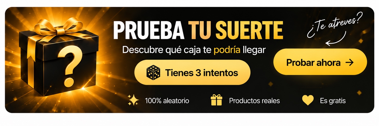 Prueba tu suerte. Descubre qué caja te podría llegar. Probar ahora.